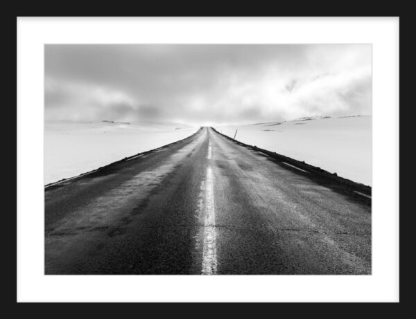 Lonely Road in Iceland