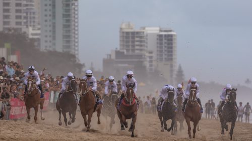 Mid Race on the Beach
